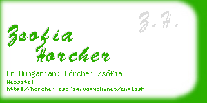 zsofia horcher business card