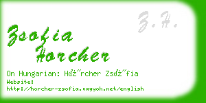 zsofia horcher business card